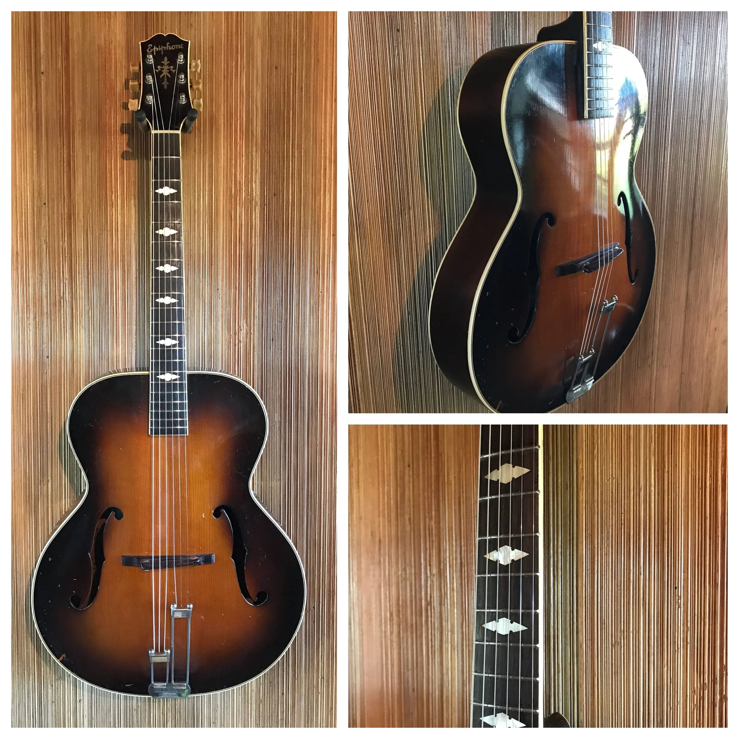 1930s Epiphone archtop after rebuild